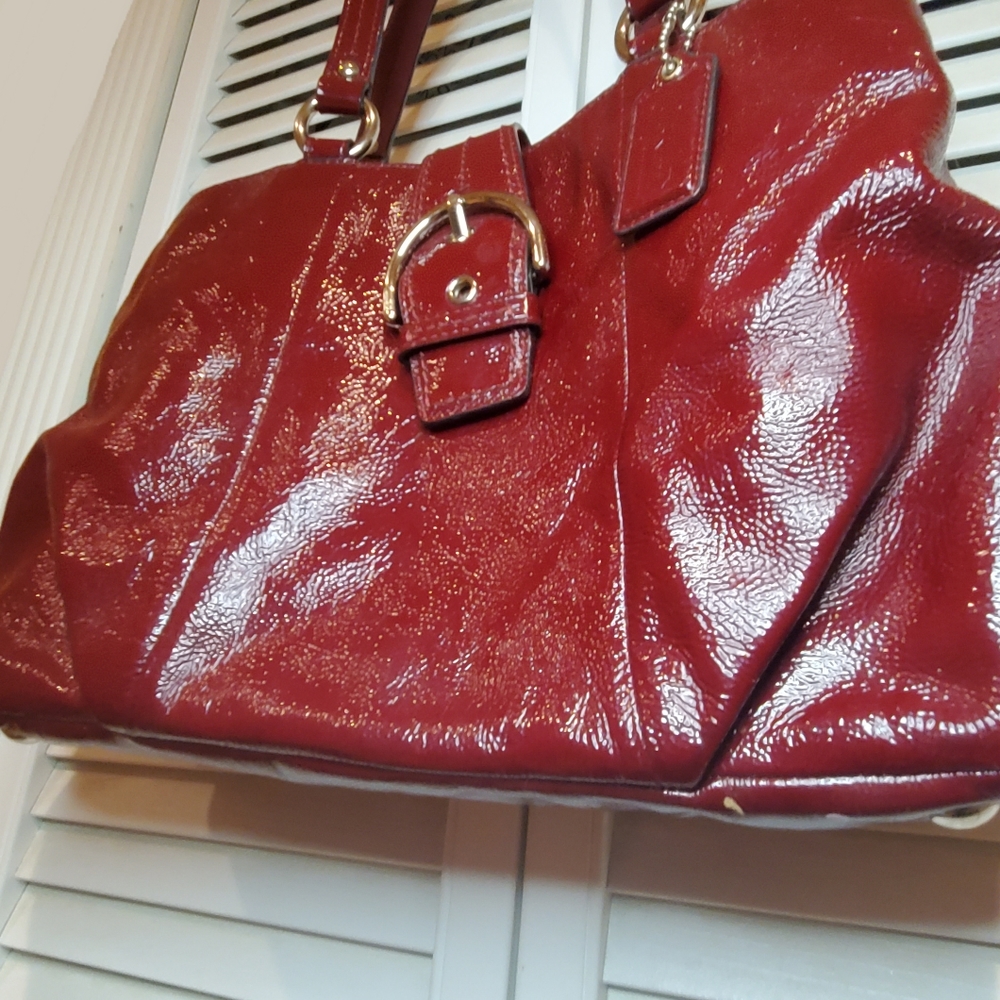 Coach Ruby Red over shoulder handbag <excellentCondition>